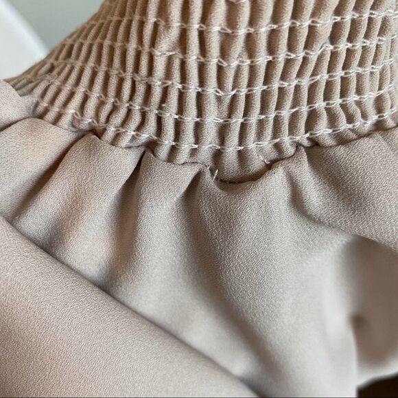 𝅺show me your Mumu Nude Hacienda Boho Convertible Bridesmaid Maxi Dress Small - Picture 12 of 13